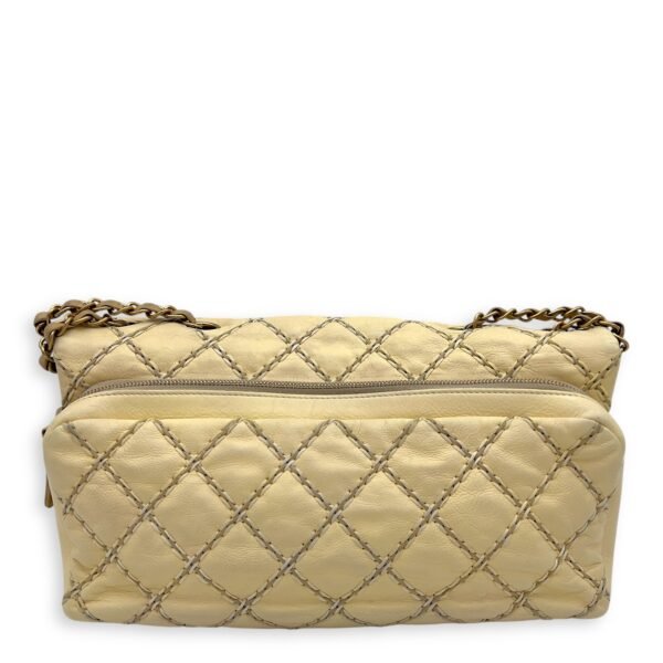 Classic Flap Stitch Shoulder bag in Calfskin, Gold Hardware - Image 2