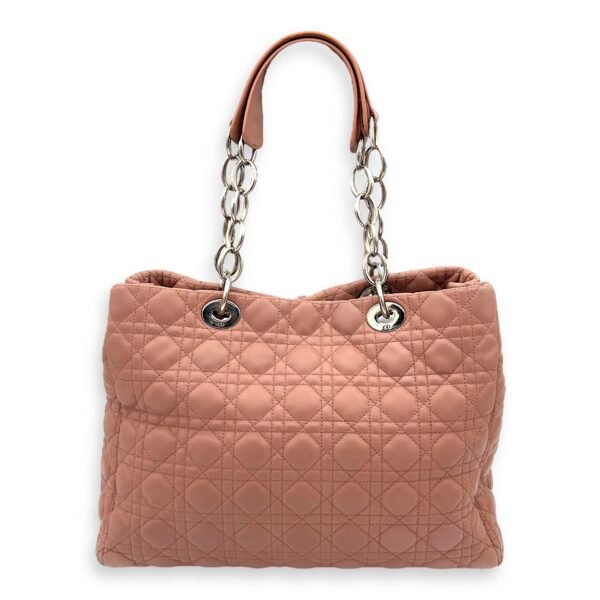 Cannage Tote bag in Lambskin, Silver Hardware - Image 2