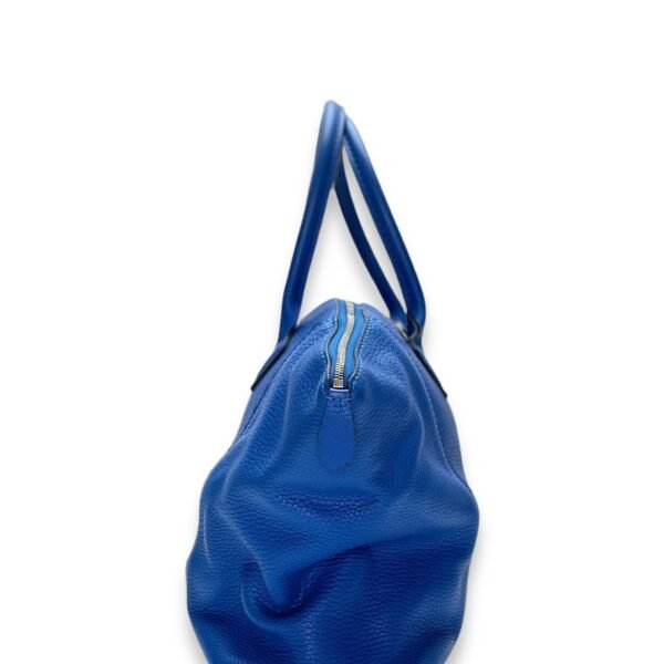 LockIt PM Blue Top Handle Bag in Calfskin, Gold hardware - Image 3