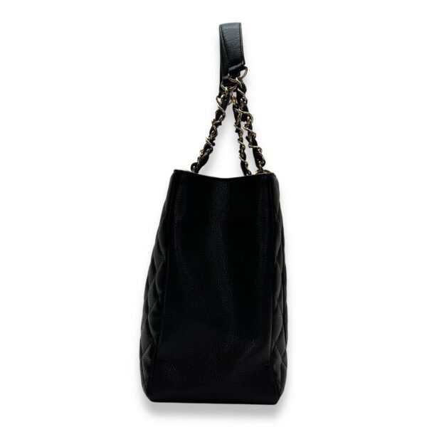 GST Black Shoulder Bag in Caviar Leather, Gold hardware - Image 3