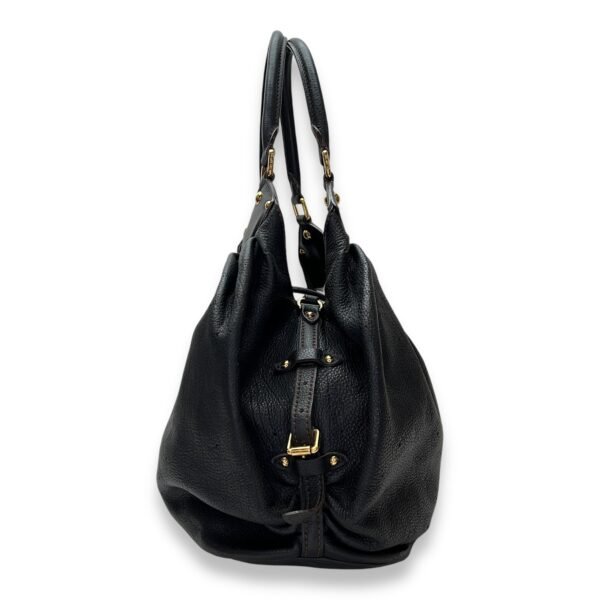 Mahina Top Handle Bag Black in Calfskin, Gold hardware - Image 3