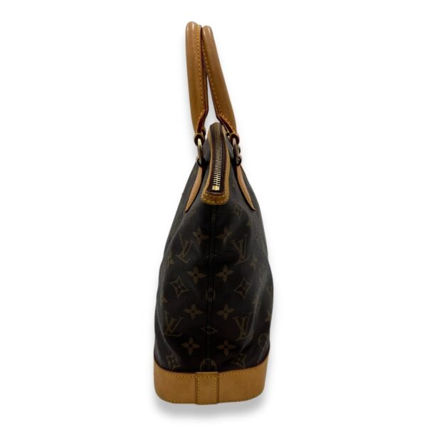 Lockit PM Brown Top Handle Bag in Monogram Coated Canvas, Gold hardware - Image 3