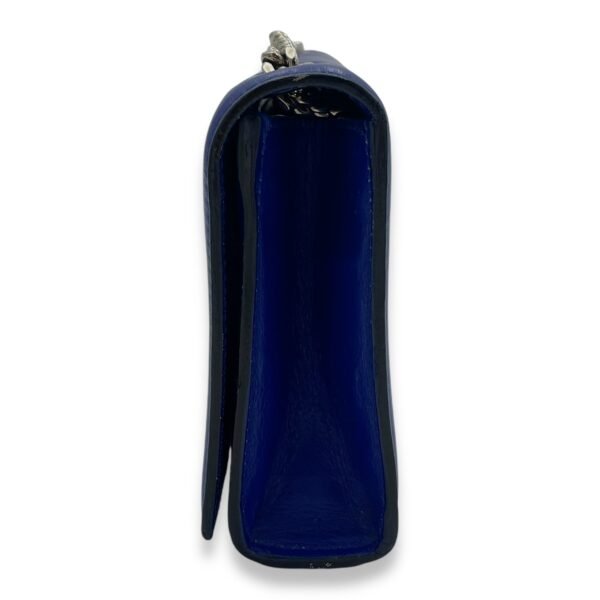 Kate Crossbody Bag Blue in Calfskin, Silver hardware - Image 3