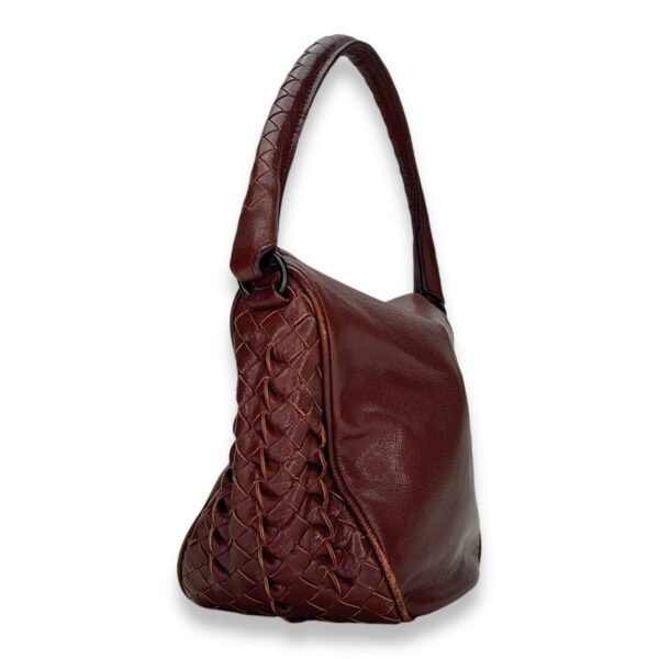 Intrecciato Shoulder bag in Calfskin, Gunmetal Hardware - Image 3