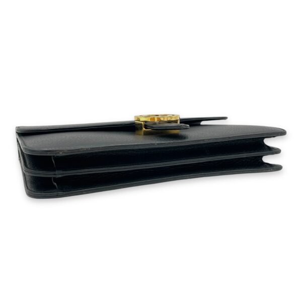 Interlocking G  Black Shoulder Bag in Calfskin, Gold hardware - Image 5