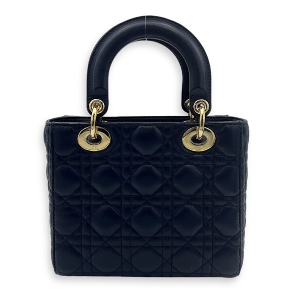 Lady Dior Small Blue Top Handle Bag in Lambskin, Gold hardware - Image 2