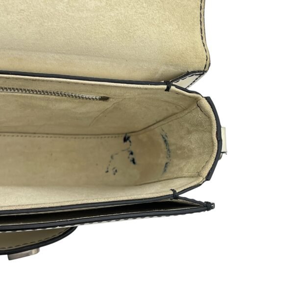 J'adior White Crossbody Bag in Calfskin, Silver hardware - Image 8