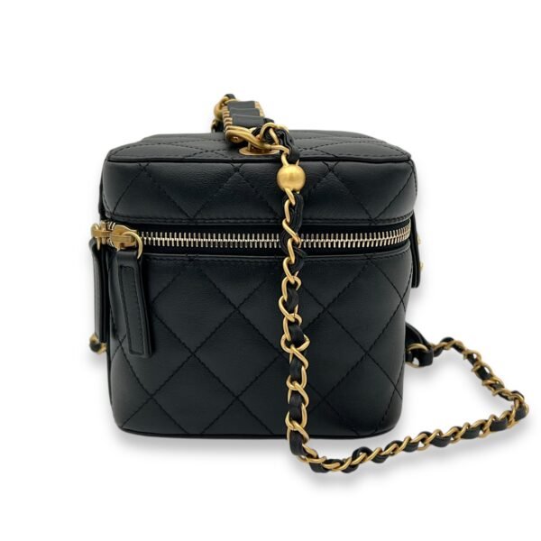 CC Vanity Bag Black in Lambskin, Gold hardware - Image 3