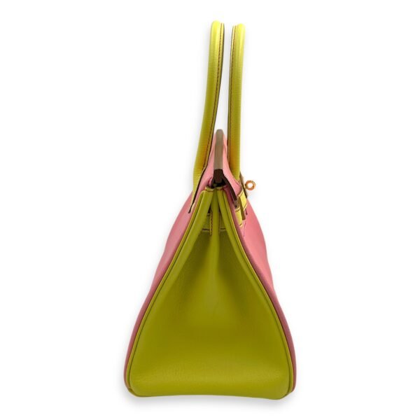 HSS Birkin 30 Rose Confetti/ Lime in Chevre Mysore, Gold hardware - Image 3