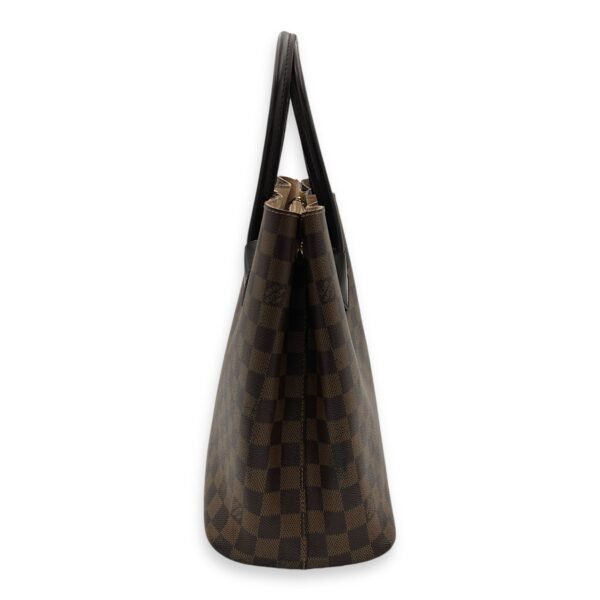 Kensington Top Handle Bag Brown in Coated Canvas, Gold hardware - Image 3