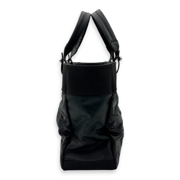 Biarritz Tote Bag Black in Coated Canvas, Silver hardware - Image 3
