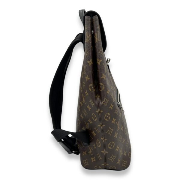 Macassar Backpack Brown in Monogram Coated Canvas, Silver hardware - Image 3