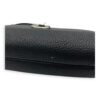 Gancini Black Shoulder Bag in Calfskin, Silver hardware - Image 13