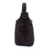 Logo Brown Top Handle Bag in Calfskin, Gold hardware - Image 3