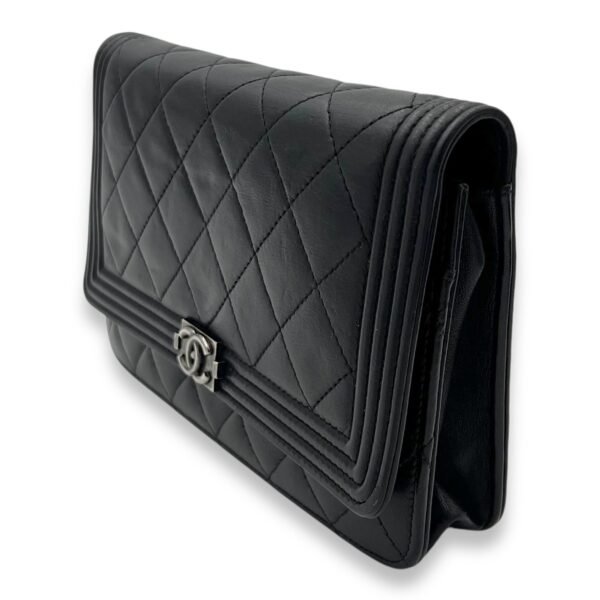Boy Wallet On Chain Black in Lambskin, Ruthenium hardware - Image 3