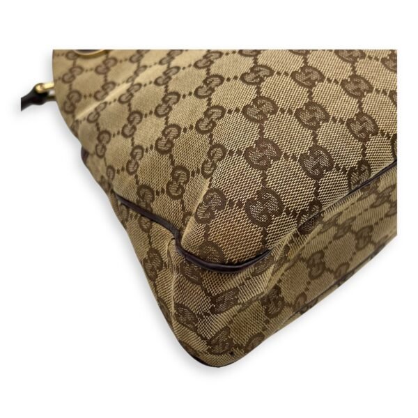 GG Shoulder Bag Brown in Canvas, Gold hardware - Image 10