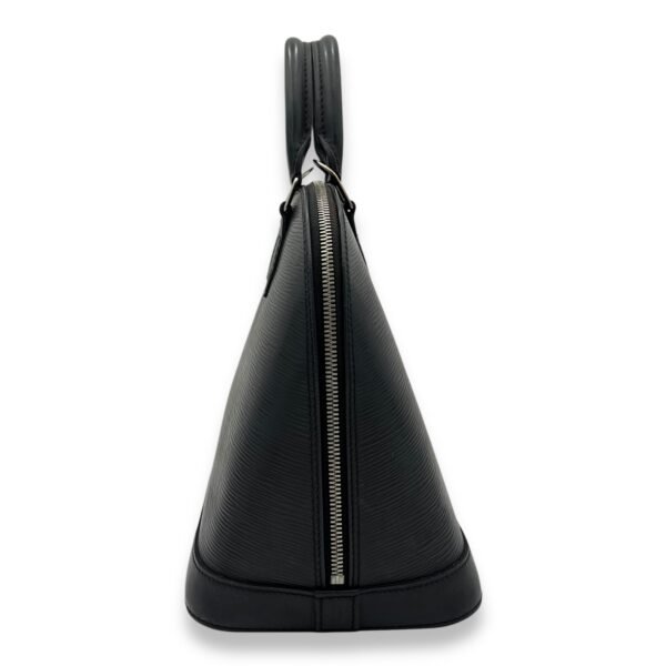 Alma PM Black Top Handle Bag in Epi Leather, Silver hardware - Image 3