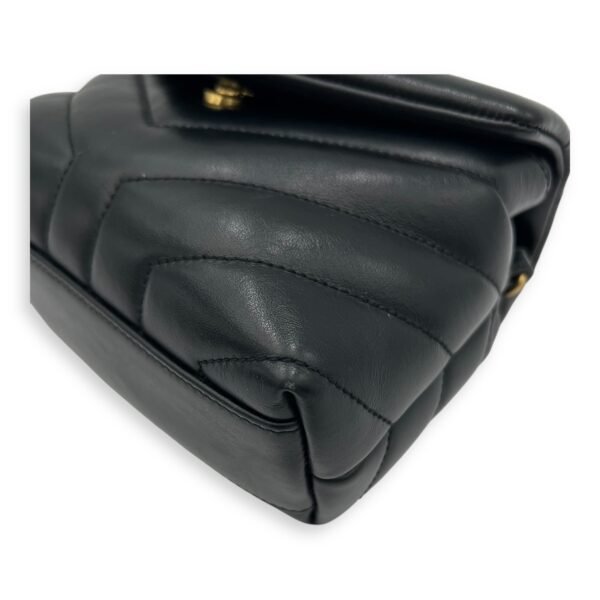 Loulou Toy Black Crossbody Bag in Calfskin, Gold hardware - Image 8