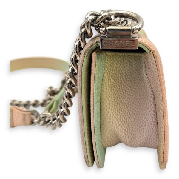 Boy Mini Multi-colour Shoulder Bag in Caviar Leather, Silver hardware - Image 6