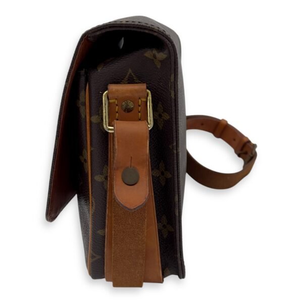 Cartesiere Crossbody Bag Brown in Monogram Coated Canvas, Gold hardware - Image 3