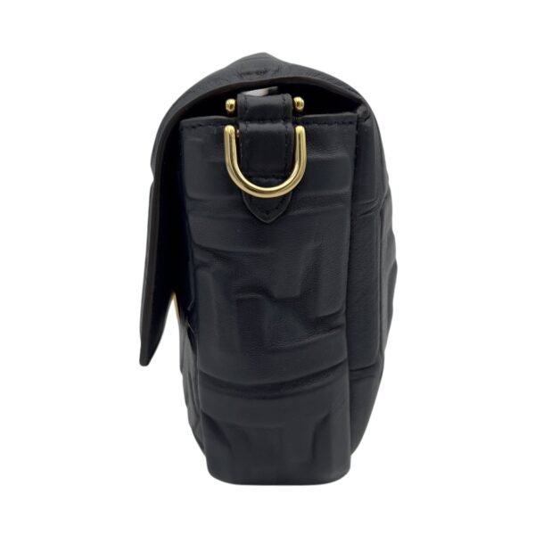 Baguette Blue Shoulder Bag in Calfskin, Gold hardware - Image 3