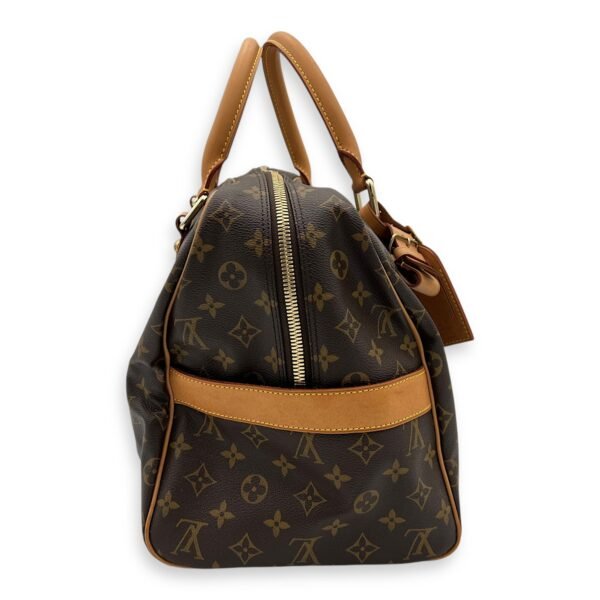 Carryall Travel Brown Top Handle Bag in Monogram Coated Canvas, Gold hardware - Image 3