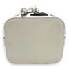 Mon Tresor Mini White Bucket Bag in Canvas, Silver hardware - Image 5