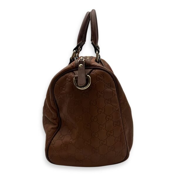 Guccissima Top Handle Bag Brown in Calfskin, Gold hardware - Image 3