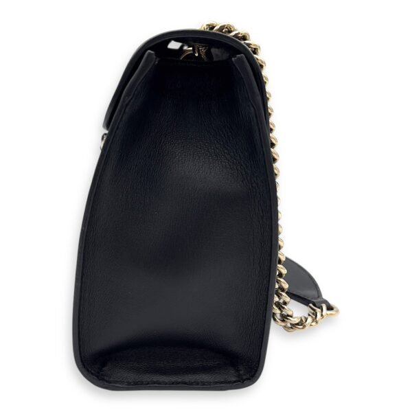 Horsebit 1955 Shoulder Bag Black in Calfskin, Gold hardware - Image 3