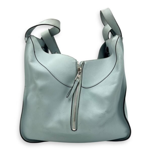 Hammock Medium Blue Top Handle Bag in Calfskin, Silver hardware - Image 3