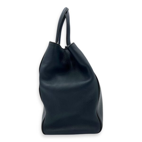 2Jours Blue Top Handle Bag in Calfskin, Silver hardware - Image 3