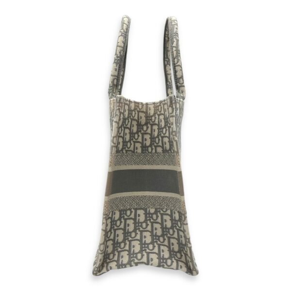 Book Tote Medium Grey Top Handle Bag in Jacquard - Image 3