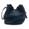 Intrecciato Shoulder Bag Blue in Lambskin, Ruthenium hardware - Image 3