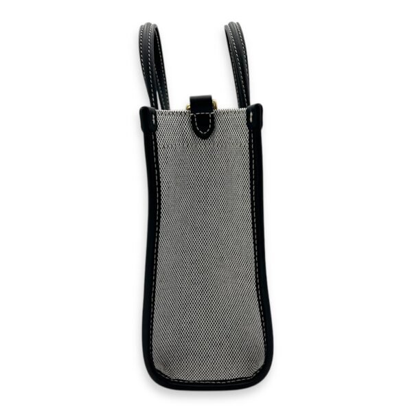 Freya Top Handle Bag Mini Black in Canvas, Gold hardware - Image 3