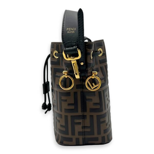 Mon Tresor Bucket Bag Brown in Calfskin, Gold hardware - Image 3