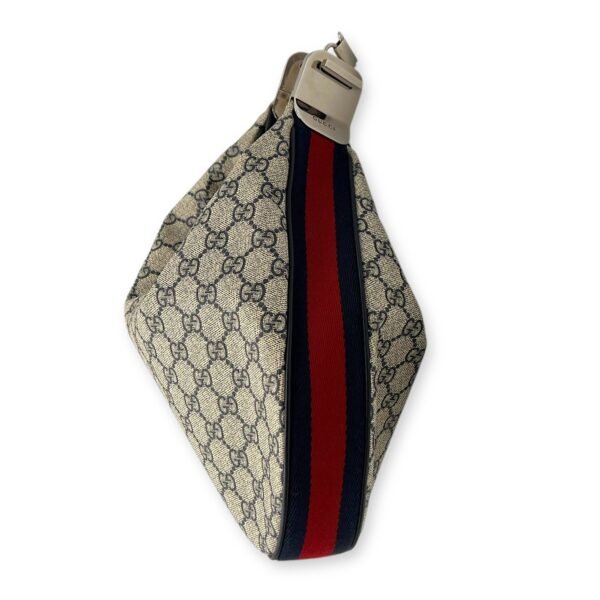Attache Brown Shoulder Bag in Monogram Coated Canvas, Silver hardware - Image 3