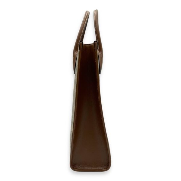 GG Supreme Tote Bag Brown in Monogram Coated Canvas, Gold hardware - Image 3