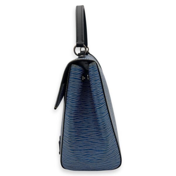 Cluny MM Blue Top Handle Bag in Epi Leather, Silver hardware - Image 7