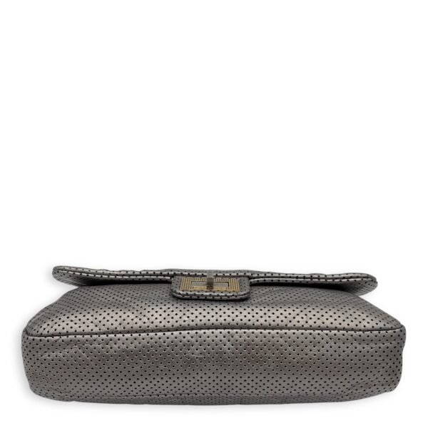 2.55 Silver Shoulder Bag in Perforated Calfskin, Mixed hardware - Image 5
