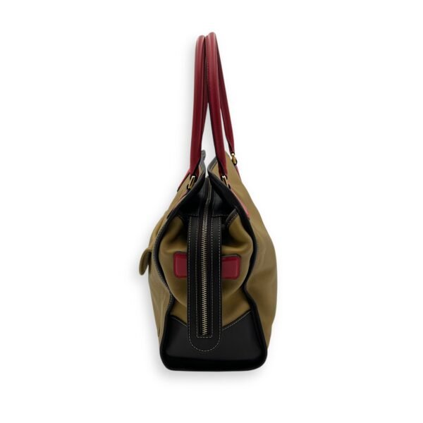 Amazona Top Handle Bag Beige in Calfskin, Gold hardware - Image 3