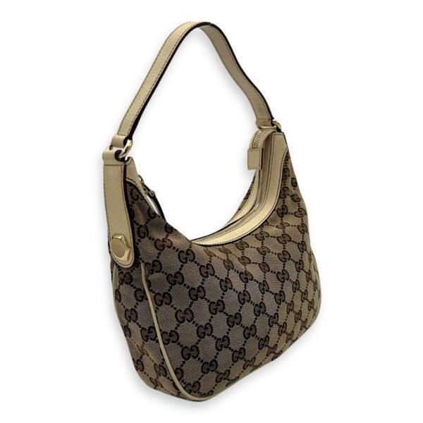 GG Shoulder Bag Brown in Canvas, Gold hardware - Image 3