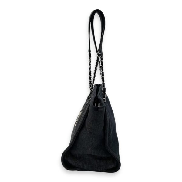 Deauville Small Blue Tote Bag in Denim, Silver hardware - Image 3