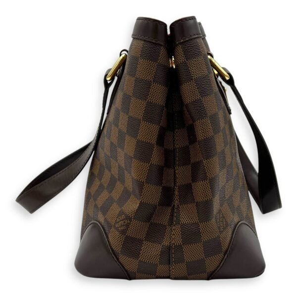 Hampstead Top Handle Bag PM Brown in Coated Canvas, Gold hardware - Image 3