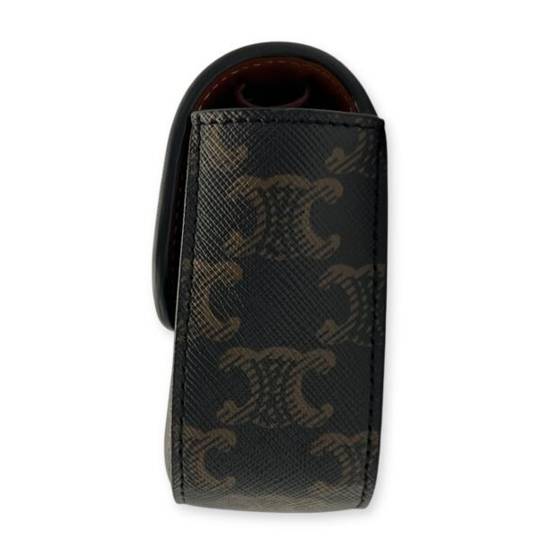 Claude Triomphe Mini Black Shoulder Bag in Coated Canvas, Gold hardware - Image 3