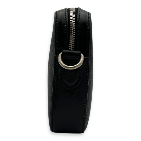 GG Supreme Black Crossbody Bag in Coated Canvas, Silver hardware - Image 3