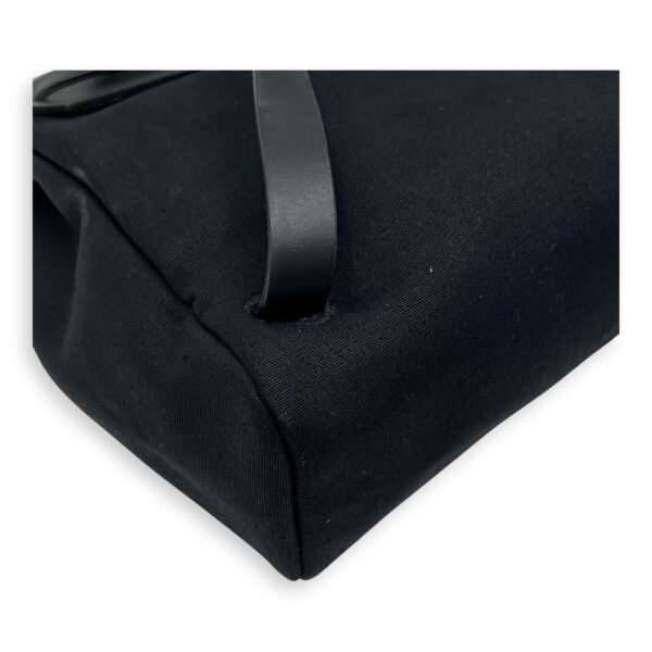 Herbag A Dos 31 Black Backpack in Canvas, Silver hardware - Image 14