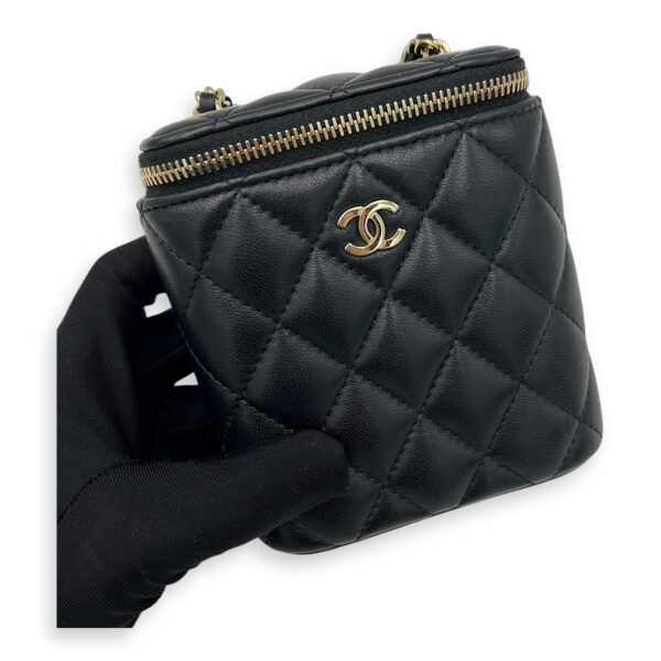 CC Vanity Bag Black in Lambskin, Gold hardware - Image 8