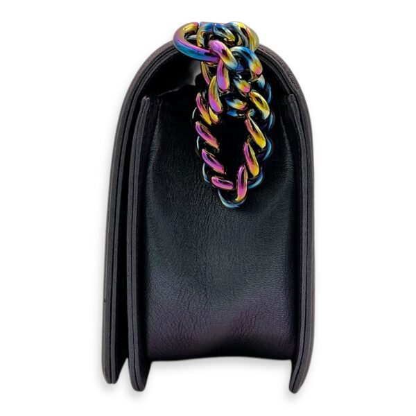 Boy Medium Iridescent Shoulder Bag in Goat Leather, Iridescent hardware - Image 3