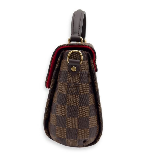Croisette Top Handle Bag BB Brown in Coated Canvas, Gold hardware - Image 3