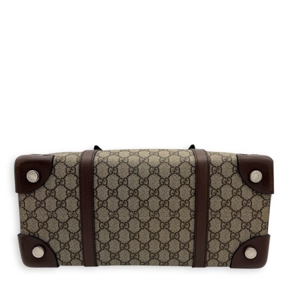 Guccissima Tote Bag Brown in Coated Canvas, Silver hardware - Image 8